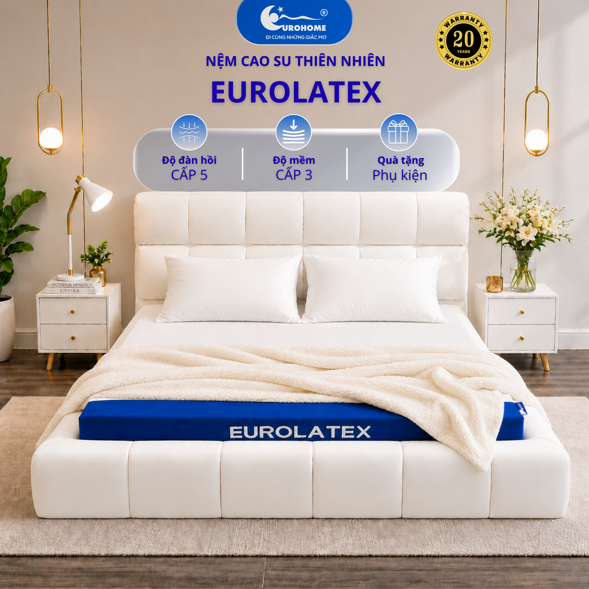 Nệm cao su thiên nhiên EuroLatex