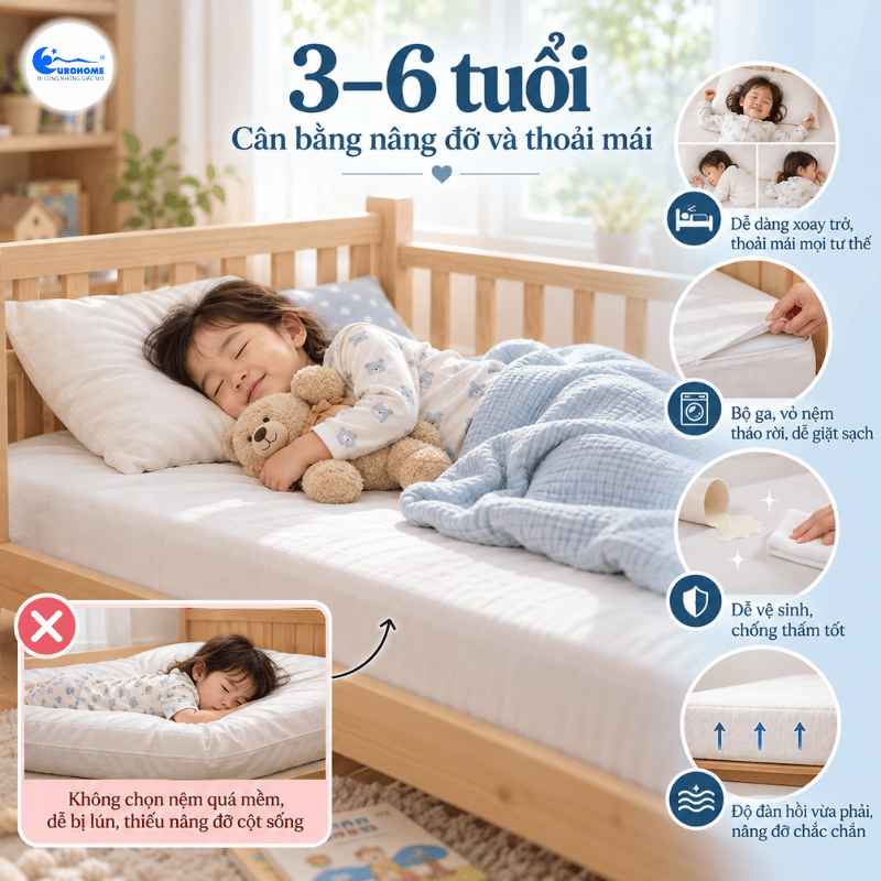 Chọn nệm cho trẻ cùng Eurohome